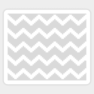 Zigzag geometric pattern - gray and white. Sticker